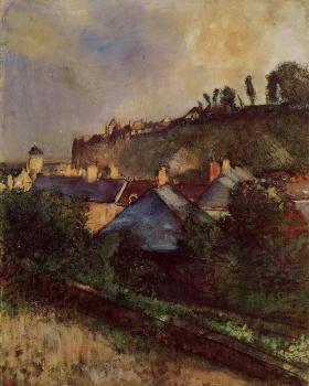 埃德加 德加 Houses at the Foot of a Cliff at Saint Valery sur Somme 埃德加 德加 Houses at the Foot of a Cliff at Saint Valery sur Somme